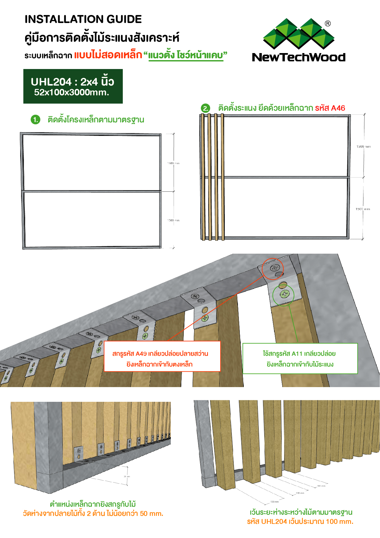 UHL204 – Not insert Steel-01