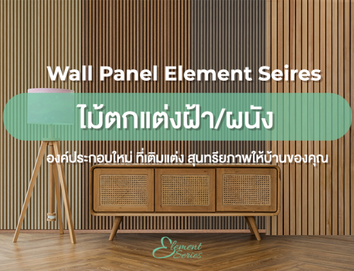 Wall Panel Element Seires องค์ประกอบใหม่ ที่เติมแต่ง สุนทรียภาพให้บ้านของคุณ