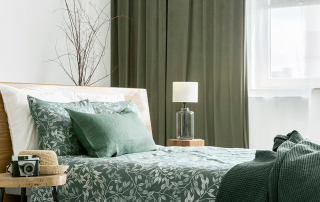 Side view of bed